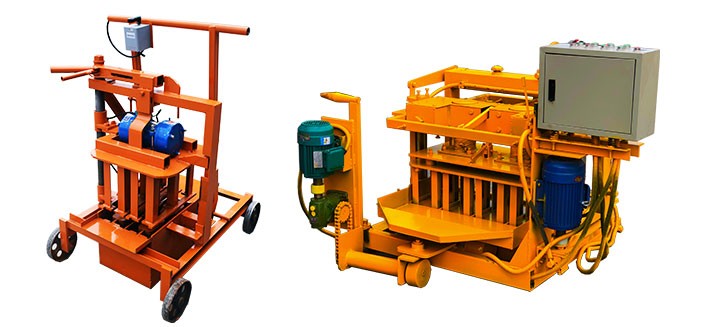 Портативная машина для производства бетонных блоков